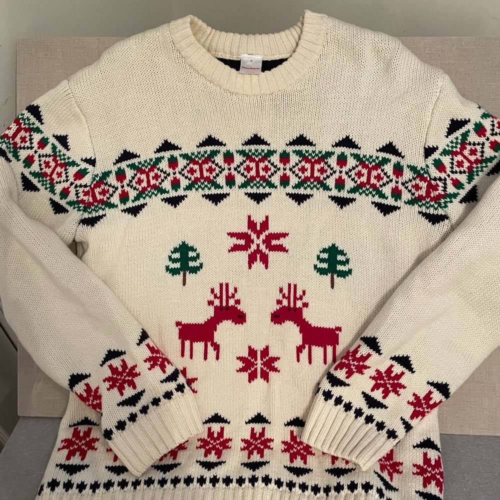 Hanna Andersson Adult Dear Deer Sweater Size Medium